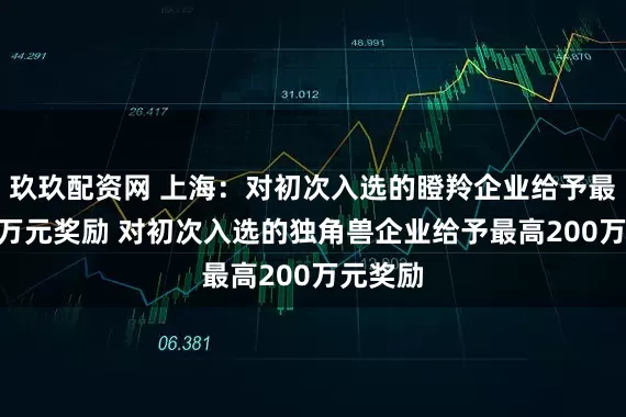 玖玖配资网 上海：对初次入选的瞪羚企业给予最高100万元奖励 对初次入选的独角兽企业给予最高200万元奖励